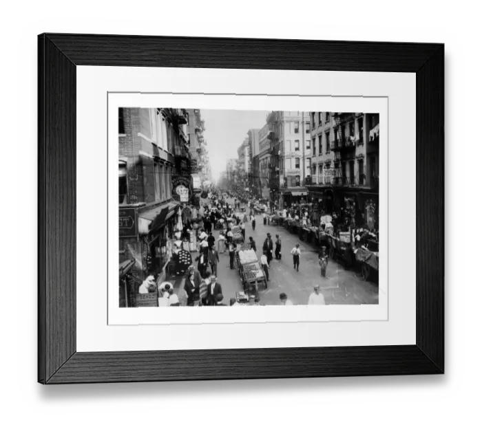 Framed Print : View Of Delancey Street On The Lower East Side In New York City