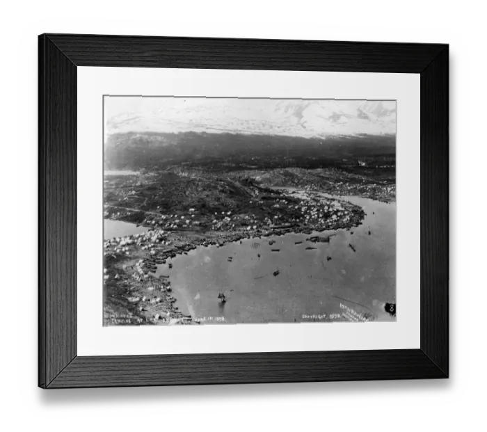Framed Print : Klondikers Camping At Lake Bennett, Alaska