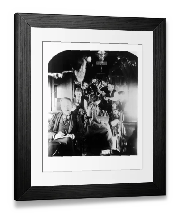 Framed Print : Noon Time In A Northern Pacific Rail Road Car En Route To Klondike, Alaska, During The Gold Rush Framed Print : Noon Time In A Northern Pacific Rail Road Car En Route To Klondike, Alaska, During The Gold Rush