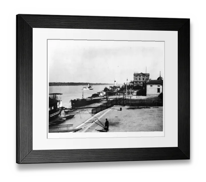 Framed Print : Waterfront Of The Danube River In Austria Framed Print : Waterfront Of The Danube River In Austria