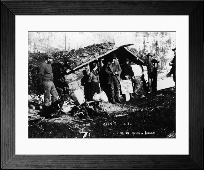 Framed Print : Marys Hotel During Gold Rush In Alaska Framed Print : Marys Hotel During Gold Rush In Alaska