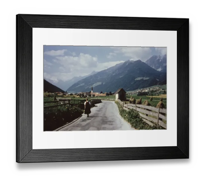 Framed Print : Mieders, a municipality in the Stubaital valley in Austria, circa 1960 Framed Print : Mieders, a municipality in the Stubaital valley in Austria, circa 1960
