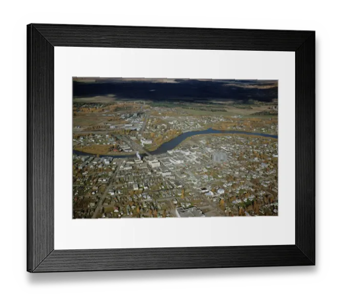 Framed Print : Fairbanks. An aerial view of the city of Fairbanks Framed Print : Fairbanks. An aerial view of the city of Fairbanks
