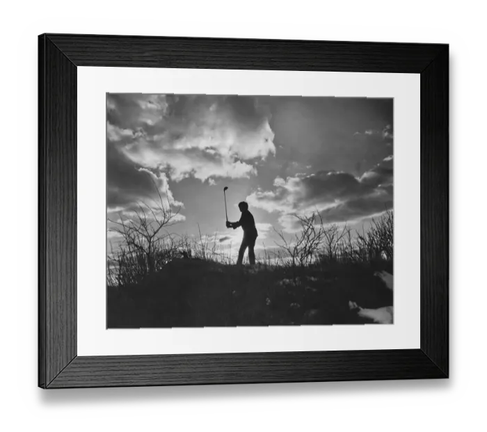 Framed Print : Golfer In Silhouette