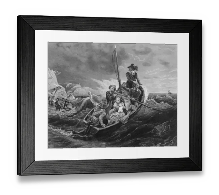Framed Print : Fleeing Puritans Framed Print : Fleeing Puritans