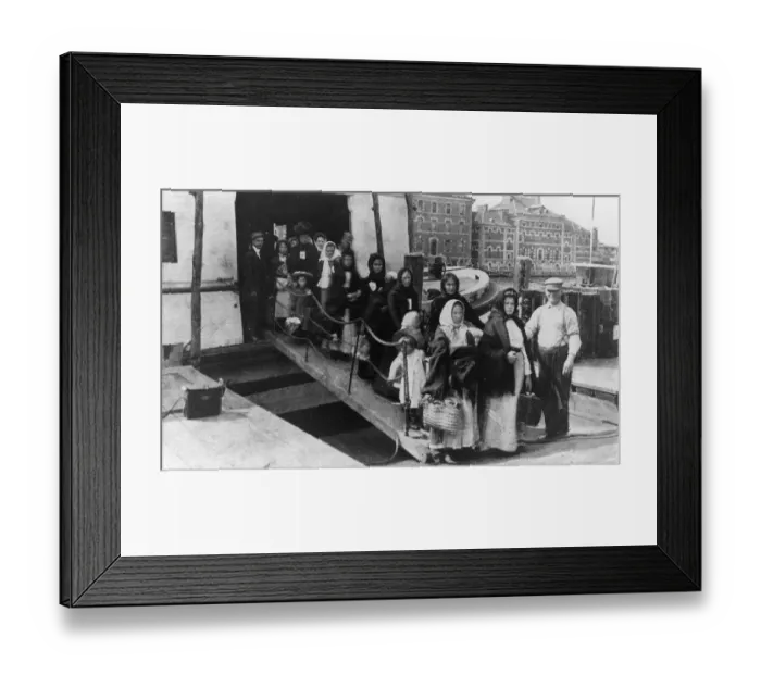 Framed Print : Immigrant Arrival Framed Print : Immigrant Arrival