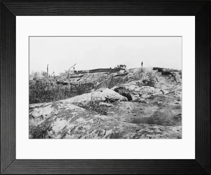 Framed Print : Fort Hill. The Confederate batteries at Fort Hill in Warren County Framed Print : Fort Hill. The Confederate batteries at Fort Hill in Warren County
