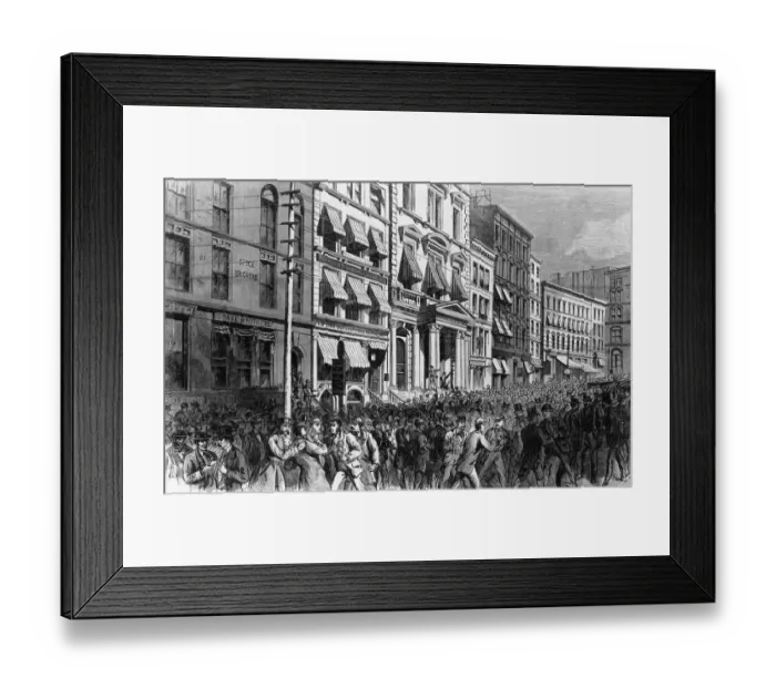 Framed Print : Financial Panic in New York 1873