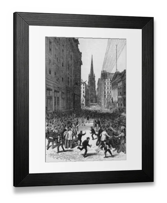 Framed Print : Panic On Wall Street Framed Print : Panic On Wall Street