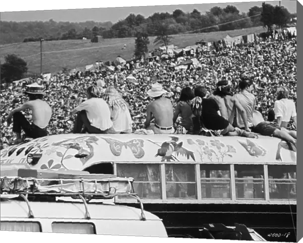 Hippy Bus at the Woodstock Music Festival 1969
