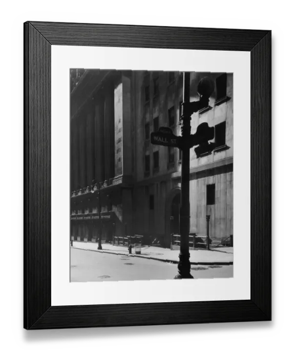 Framed Print : Wall Street Sign Framed Print : Wall Street Sign