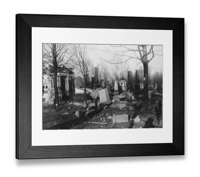 Framed Print : Desecrated Cemetery Framed Print : Desecrated Cemetery