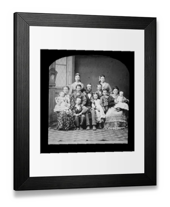 Framed Print : Mormon Family Framed Print : Mormon Family