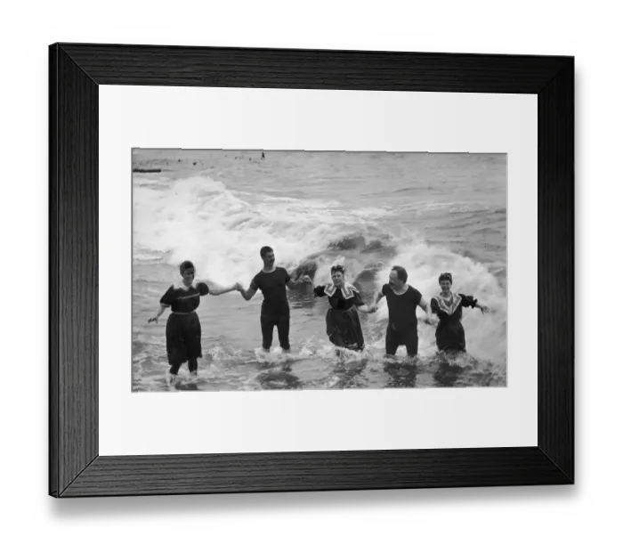 Framed Print : Bathing At Asbury Park Framed Print : Bathing At Asbury Park