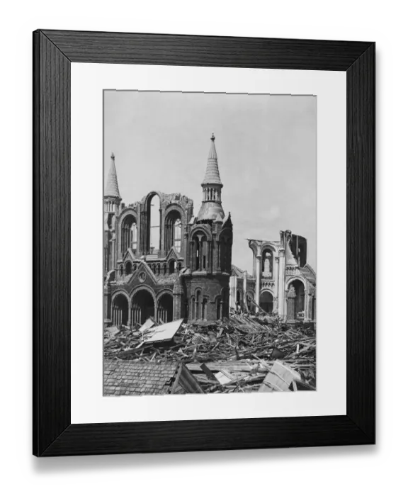 Framed Print : Galveston Storm Damage Framed Print : Galveston Storm Damage