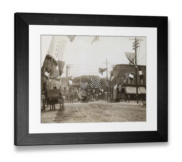Framed Print : Decorated Street Framed Print : Decorated Street