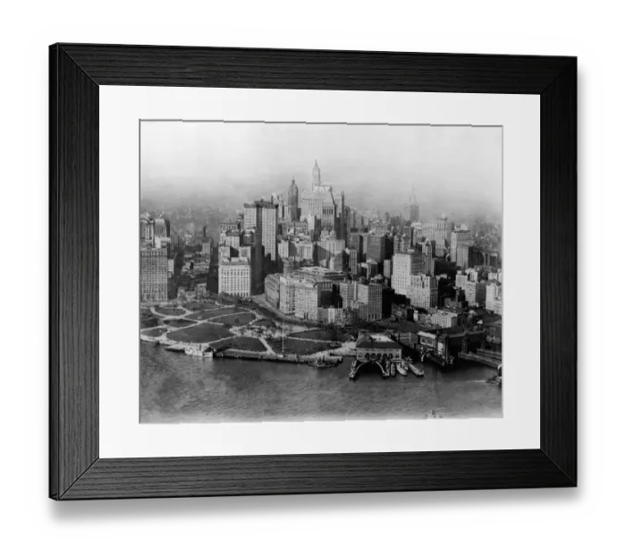 Framed Print : 1920s Lower Manhattan Skyline Framed Print : 1920s Lower Manhattan Skyline