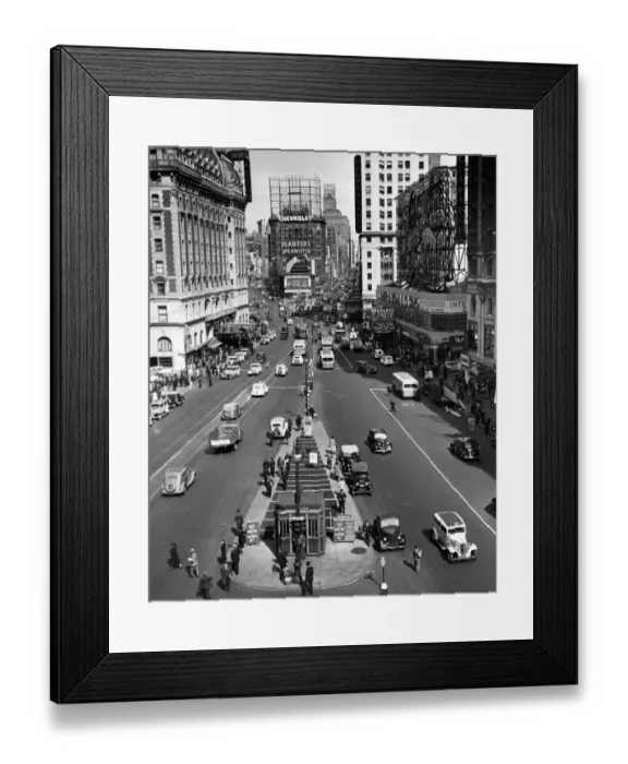 Framed Print : 1930s Times Square