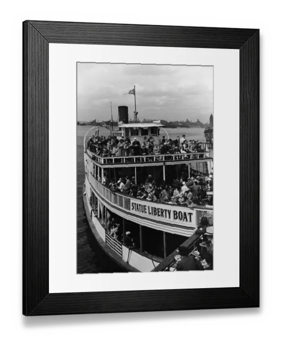 Framed Print : Excursion Boat In New York Harbor Framed Print : Excursion Boat In New York Harbor