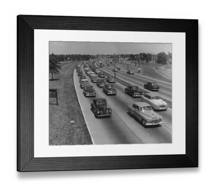 Framed Print : Grand Central Parkway Traffic Framed Print : Grand Central Parkway Traffic