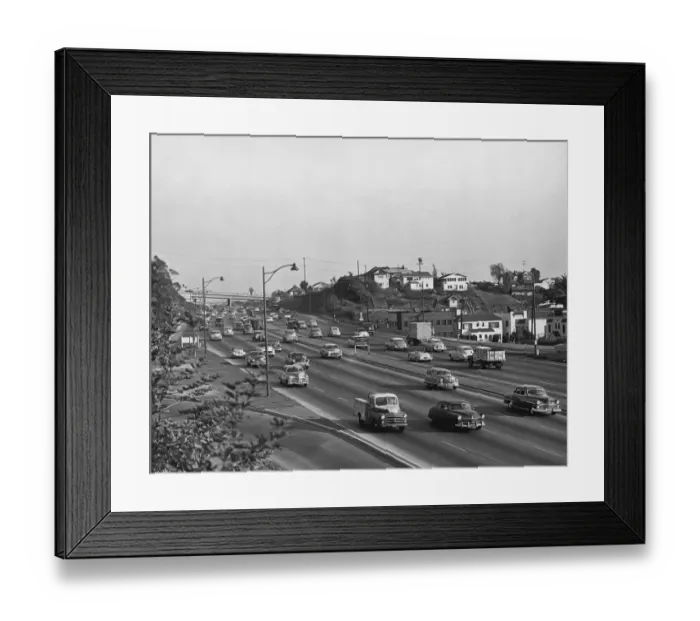 Framed Print : Hollywood Freeway Framed Print : Hollywood Freeway