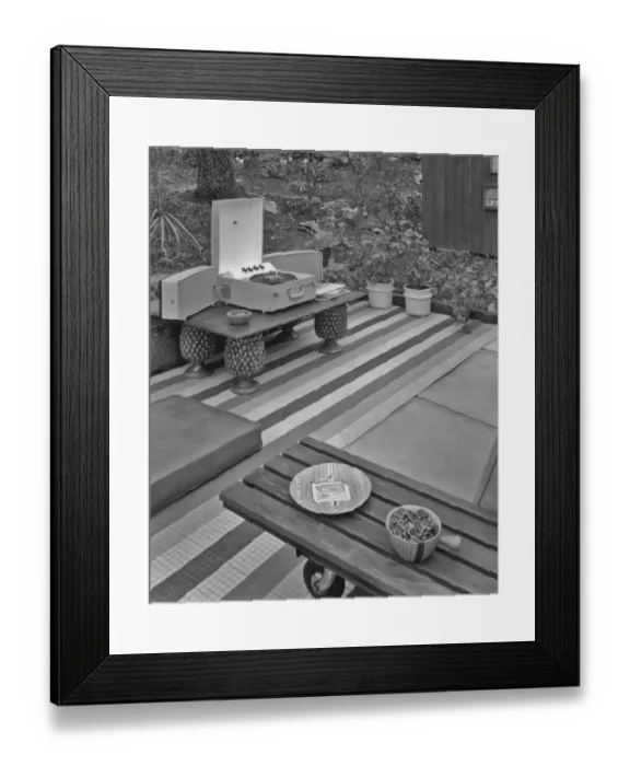Framed Print : Patio Gramophone Framed Print : Patio Gramophone