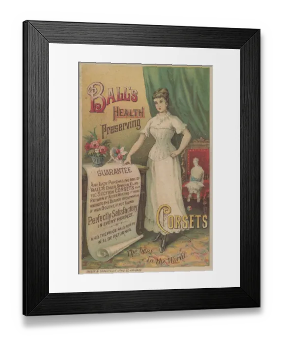Framed Print : Corset Trade Card Framed Print : Corset Trade Card
