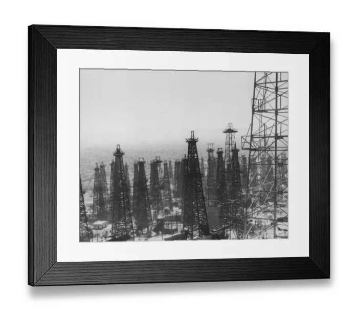 Framed Print : Signal Hill Oil Field