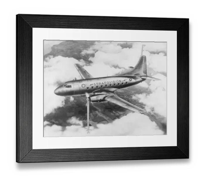 Framed Print : Stratovision Plane Framed Print : Stratovision Plane