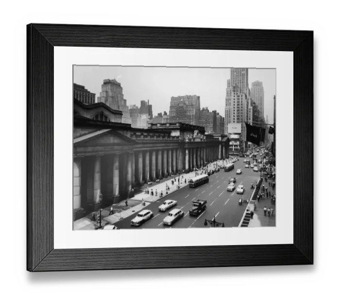 Framed Print : View Of Penn Station From Seventh Avenue Framed Print : View Of Penn Station From Seventh Avenue