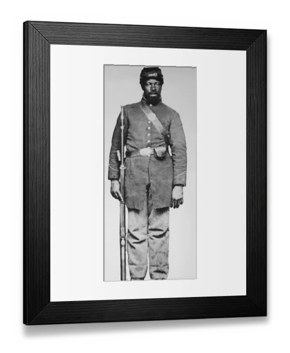 Framed Print : African American soldier Framed Print : African American soldier