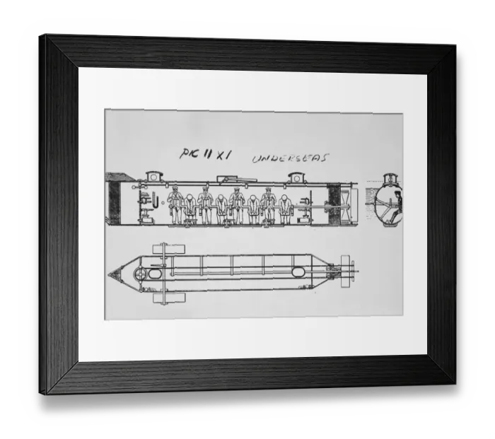 Framed Print : Confederate Submarine Framed Print : Confederate Submarine