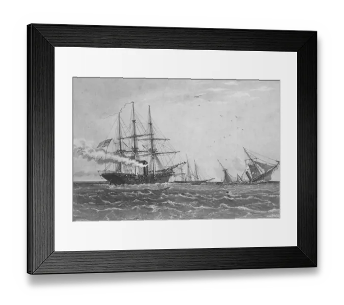 Framed Print : Sinking of USS Alabama Framed Print : Sinking of USS Alabama
