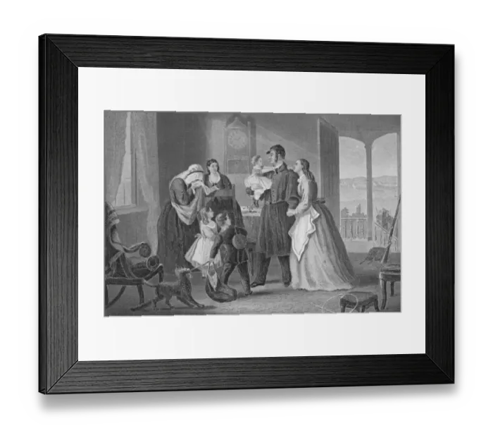 Framed Print : Man Leaving Family Framed Print : Man Leaving Family