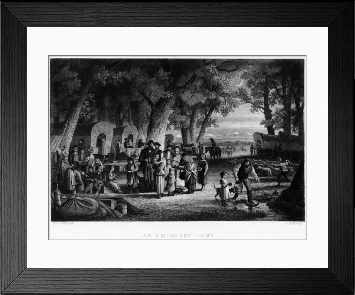 Framed Print : Emigrant Camp Framed Print : Emigrant Camp