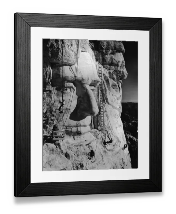Framed Print : Carving Lincolns Head Framed Print : Carving Lincolns Head