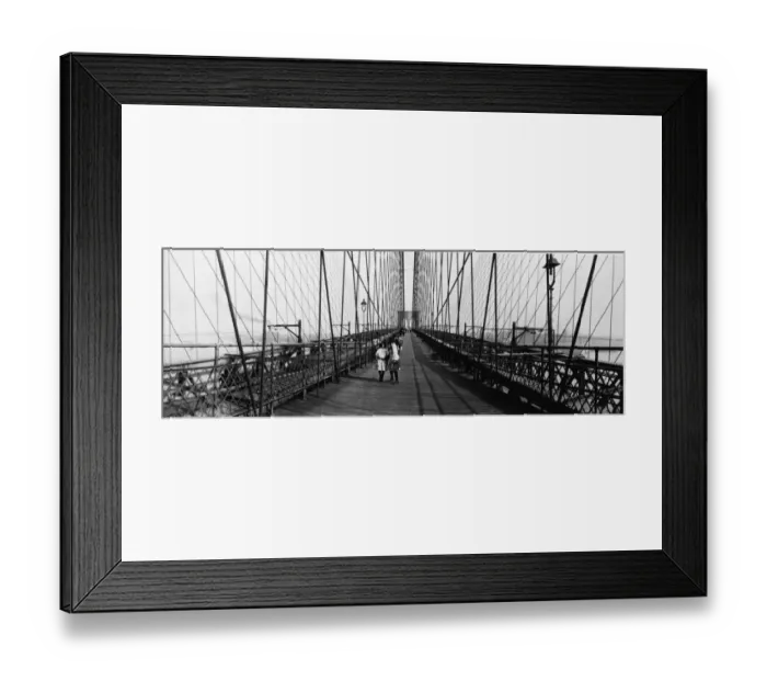 Framed Print : Crossing The Brooklyn Bridge Framed Print : Crossing The Brooklyn Bridge