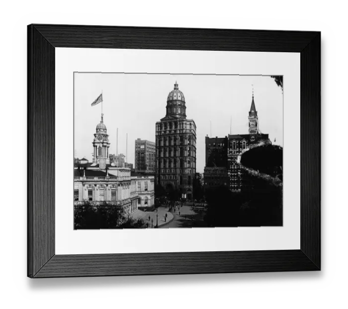 Framed Print : City Hall & Newspaper Row Framed Print : City Hall & Newspaper Row