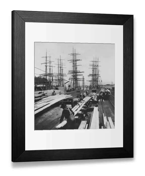 Framed Print : Preparing Lumber For Export Framed Print : Preparing Lumber For Export