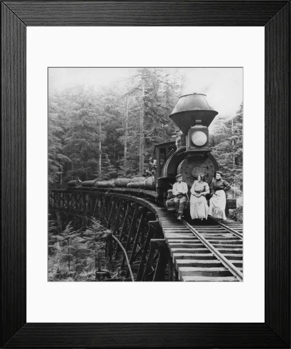 Framed Print : Logging Train In Oregon Framed Print : Logging Train In Oregon