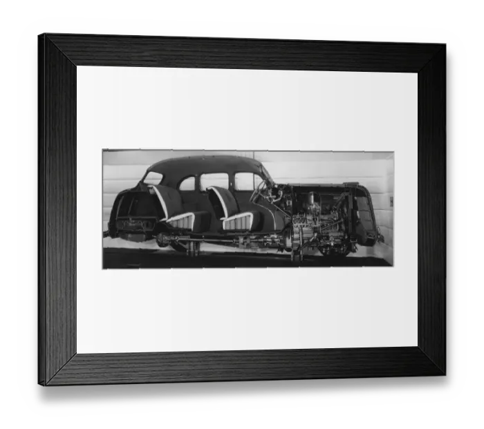 Framed Print : Motor Car Cutaway Framed Print : Motor Car Cutaway