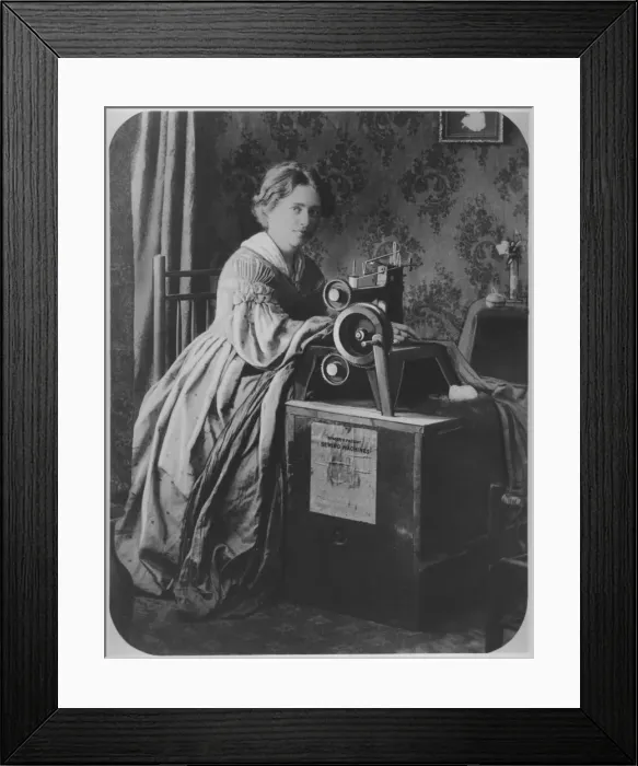 Framed Print : Singer Patent Sewing Machine Framed Print : Singer Patent Sewing Machine