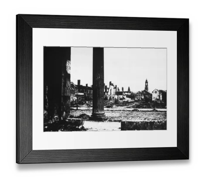 Framed Print : Ruins seen from the Circular church, Charleston Framed Print : Ruins seen from the Circular church, Charleston