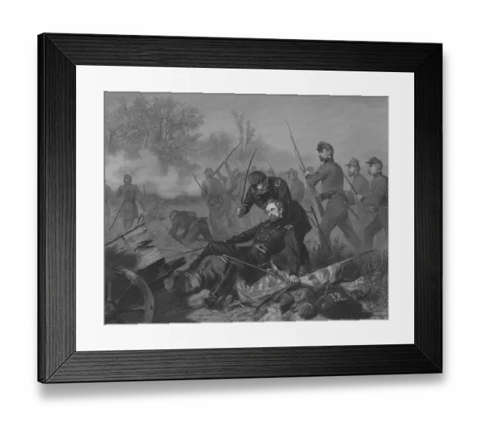 Framed Print : Attack at Chantilly Framed Print : Attack at Chantilly