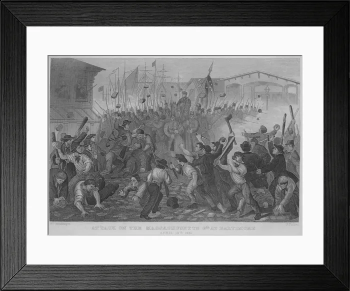Framed Print : Attack on the Massachusetts Framed Print : Attack on the Massachusetts