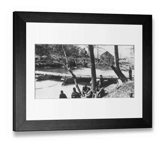 Framed Print : Pontoon Bridge