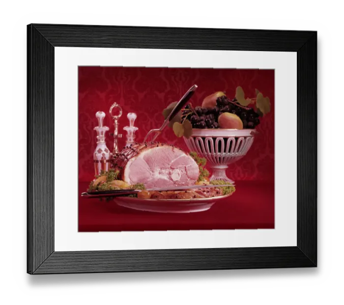 Framed Print : Portrait Of A Cooked Ham Framed Print : Portrait Of A Cooked Ham