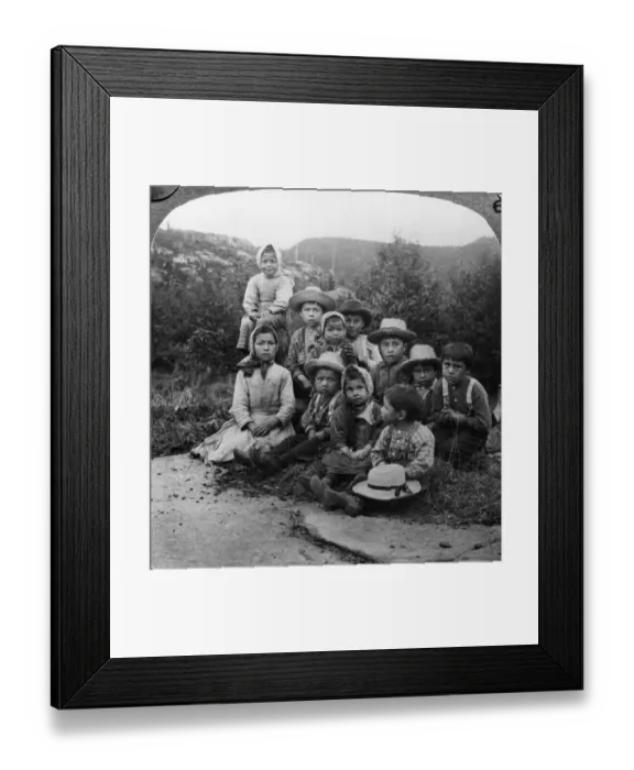 Framed Print : Portrait Of Children From Indian Tribe Framed Print : Portrait Of Children From Indian Tribe