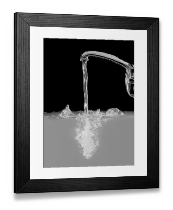 Framed Print : Water From A Faucet Framed Print : Water From A Faucet