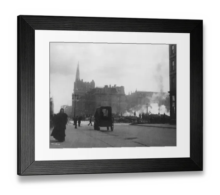Framed Print : Hotel Windsor Fire Framed Print : Hotel Windsor Fire